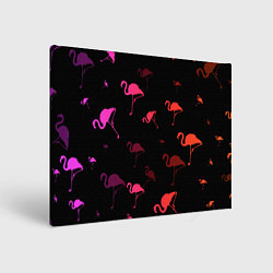 Холст прямоугольный Фламинго, цвет: 3D-принт
