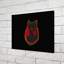 Холст прямоугольный Wolf Logo, цвет: 3D-принт — фото 2