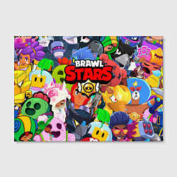 Холст прямоугольный BRAWL STARS ВСЕ БРАВЛЕРЫ, цвет: 3D-принт — фото 2