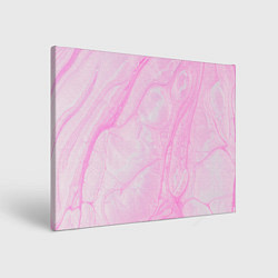 Холст прямоугольный Розовые разводы краска зефир, цвет: 3D-принт