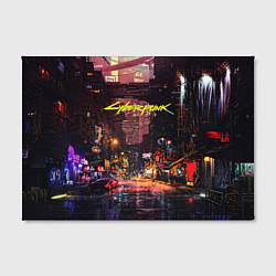 Холст прямоугольный CYBERPUNK 2077:КИБЕРПАНК S, цвет: 3D-принт — фото 2
