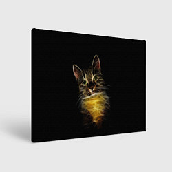 Холст прямоугольный Дымчато-световой кот, цвет: 3D-принт