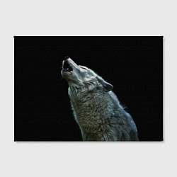 Холст прямоугольный Воющий волк, цвет: 3D-принт — фото 2