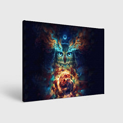 Холст прямоугольный Сова Космос, цвет: 3D-принт