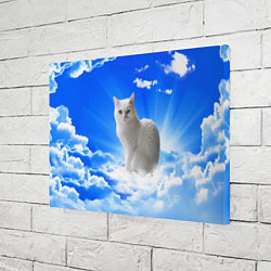 Холст прямоугольный Кот в облаках, цвет: 3D-принт — фото 2