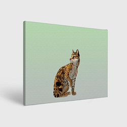 Холст прямоугольный Дикий кот оцелот, цвет: 3D-принт