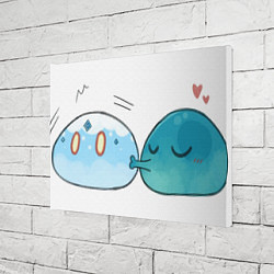 Холст прямоугольный Милые слаймы, цвет: 3D-принт — фото 2