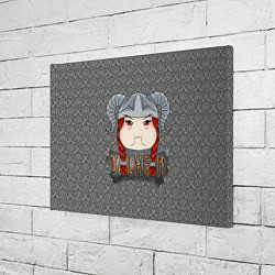 Холст прямоугольный Valheim рыжая девушка викинг, цвет: 3D-принт — фото 2
