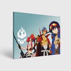 Холст прямоугольный Gurren Lagann Kamina Simon, цвет: 3D-принт