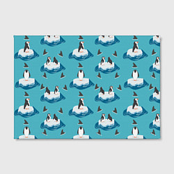 Холст прямоугольный Пингвины, цвет: 3D-принт — фото 2