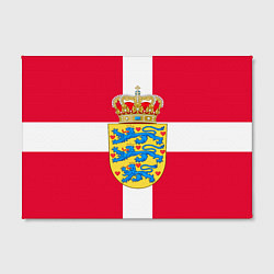 Холст прямоугольный Дания Герб и флаг Дании, цвет: 3D-принт — фото 2