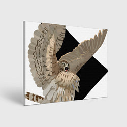 Холст прямоугольный Орёл в шоке, цвет: 3D-принт