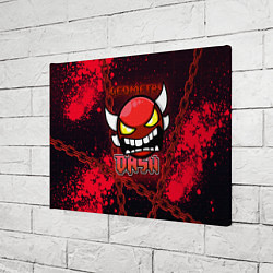 Холст прямоугольный Geometry Dash: Red Evil, цвет: 3D-принт — фото 2