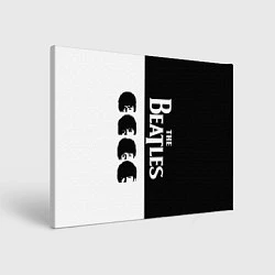 Холст прямоугольный The Beatles черно - белый партер, цвет: 3D-принт