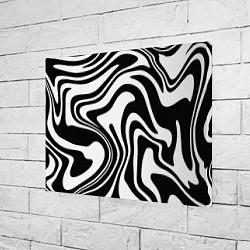 Холст прямоугольный Черно-белые полосы Black and white stripes, цвет: 3D-принт — фото 2