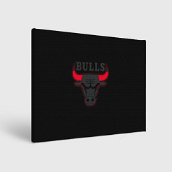 Холст прямоугольный CHICAGO BULLS ЧИКАГО БУЛЛС ЯРОСТЬ БЫКА, цвет: 3D-принт