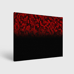 Холст прямоугольный BLACK RED CAMO RED MILLITARY, цвет: 3D-принт