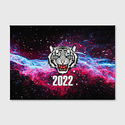 Холст прямоугольный ЧЁРНЫЙ ТИГР НОВЫЙ ГОД 2022 GRAY TIGER NEW YEAR, цвет: 3D-принт — фото 2