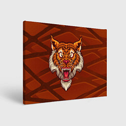 Холст прямоугольный Тигр Evil, цвет: 3D-принт