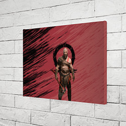 Холст прямоугольный Кратос God of War, цвет: 3D-принт — фото 2