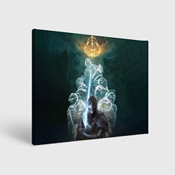 Картина прямоугольная Elden Ring рыцарь и предшественники серии Souls El