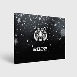 Холст прямоугольный Новогодний тигр символ 2022, цвет: 3D-принт