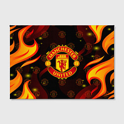 Холст прямоугольный MANCHESTER UNITED FIRE STYLE SPORT ПЛАМЯ, цвет: 3D-принт — фото 2