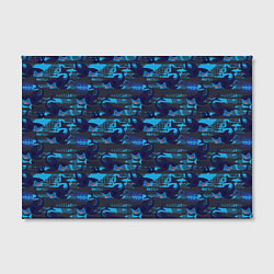 Холст прямоугольный Shark Акулы, цвет: 3D-принт — фото 2