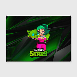 Холст прямоугольный LOLA BRAWLSTARS dark green, цвет: 3D-принт — фото 2