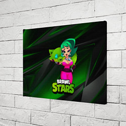 Холст прямоугольный LOLA BRAWLSTARS dark green, цвет: 3D-принт — фото 2