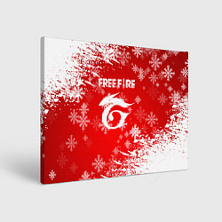 Холст прямоугольный Free Fire - Новогодний, цвет: 3D-принт