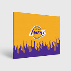 Картина прямоугольная LA LAKERS NBA FIRE ЛЕЙКЕРС ОГОНЬ