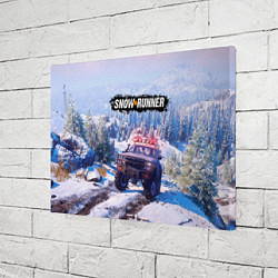 Холст прямоугольный SnowRunner Гонки по бездорожью, цвет: 3D-принт — фото 2