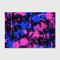 Холст прямоугольный НЕОНОВЫЕ БРЫЗГИ КРАСОК, ЯРКИЕ КРАСКИ, цвет: 3D-принт — фото 2