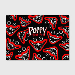 Холст прямоугольный Poppy Playtime Huggy Wuggy Smile, цвет: 3D-принт — фото 2
