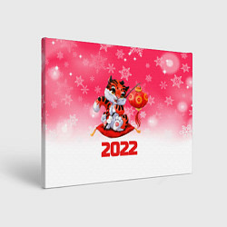 Холст прямоугольный Китайский тигр 2022 Новый год, цвет: 3D-принт