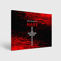 Холст прямоугольный 30 Seconds to Mars - До марса 30 сек, цвет: 3D-принт