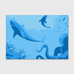 Холст прямоугольный МоРское Дно с Акулами, цвет: 3D-принт — фото 2