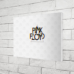 Холст прямоугольный PINK FLOYD LOGO ПИНК ФЛОЙД ГЛИТЧ, цвет: 3D-принт — фото 2