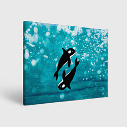 Картина прямоугольная Кит косатка в океане