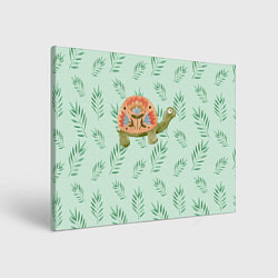 Картина прямоугольная Черепашка и листья
