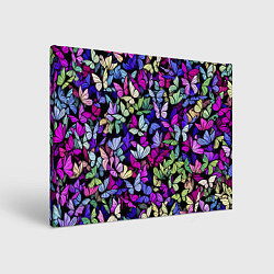 Холст прямоугольный Витражные бабочки, цвет: 3D-принт