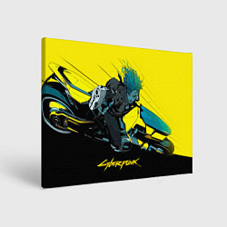 Картина прямоугольная Vi Ви на мотоцикле cyberpunk 2077