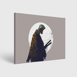 Картина прямоугольная Скелет-самурай