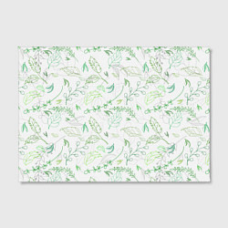 Холст прямоугольный Хаос из зелёных веток и листьев, цвет: 3D-принт — фото 2