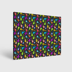 Картина прямоугольная Разноцветные Гитары