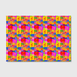 Холст прямоугольный Красочные Музыкальные Ноты, цвет: 3D-принт — фото 2