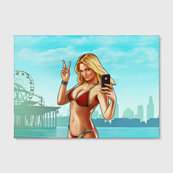 Холст прямоугольный GTA Beach girl, цвет: 3D-принт — фото 2