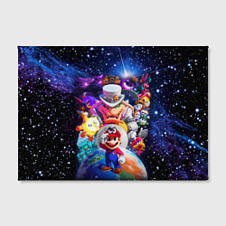 Холст прямоугольный Super Mario Odyssey Space Video game, цвет: 3D-принт — фото 2