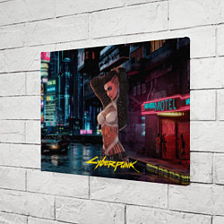 Холст прямоугольный Girl Vi cyberpunk2077, цвет: 3D-принт — фото 2